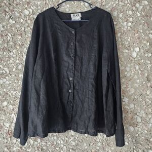 FLAX 100% Linen Button Down Top